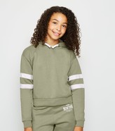 Thumbnail for your product : New Look Girls Stripe Sleeve Hoodie