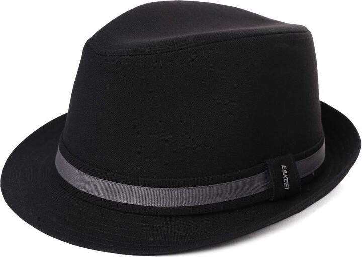 Fancet Mens Packable Winter Gangster Trilby Fedora Panama Hat Party