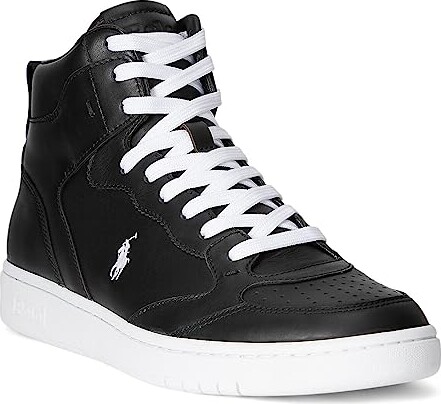 Polo Ralph Lauren Court High-Top Sneaker (Black/White Pony Player) Men's  Shoes - ShopStyle