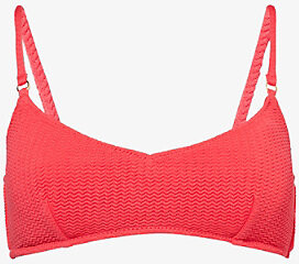 Seafolly Womens Chilli Red Sea Dive Textured Bralette Bikini Top 12