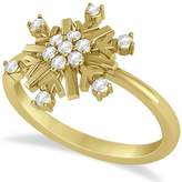 Thumbnail for your product : Allurez Women's Prong Set Diamond Snowflake Right-Hand Ring in 14k Yellow Gold .20 carat