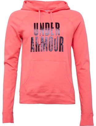 Under Armour Womens Pretty Gritty Stacked Logo Hoody Neo Pulse/Break/White