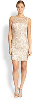 Thumbnail for your product : Aidan Mattox Embellished Lace Illusion Dress