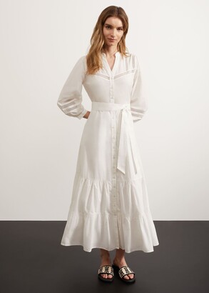 Hobbs London Beatrix Satin Floral Fit And Flare Dress - ShopStyle