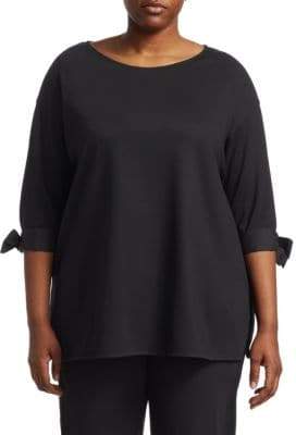 Lafayette 148 New York 148 New York, Plus Size Catriona Bow Cuff Top