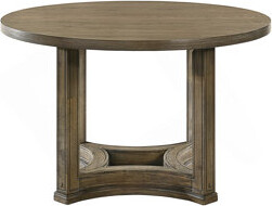 Red Barrel Studio Parfield Weathered Oak Finish Round Dining Table