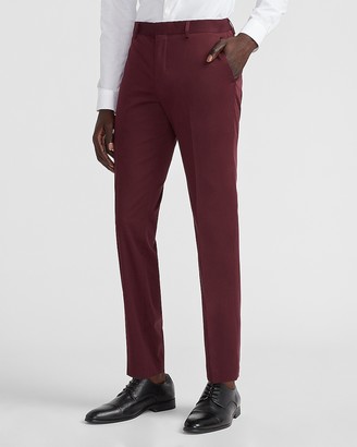 maroon slim fit dress pants