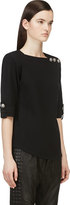 Thumbnail for your product : Balmain Black Knit Buttoned T-Shirt