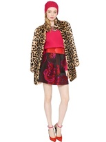Thumbnail for your product : Blugirl Leopard Printed Lapin Fur Coat