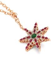 Thumbnail for your product : Selim Mouzannar 18kt Rose-gold, Emerald, Diamond And Ruby Necklace - Womens - Red