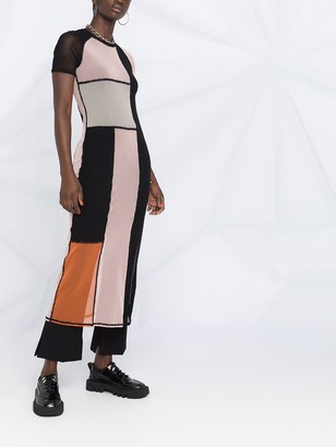 McQ Colour-Block Semi-Sheer Dress
