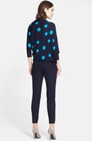 Thumbnail for your product : St. John Whimsical Dot Intarsia Knit Asymmetrical Sweater