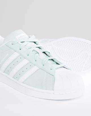 adidas Mint Suede Superstar Trainers