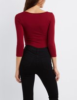 Thumbnail for your product : Charlotte Russe Scoop Neck Bodysuit