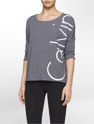 Calvin Klein Performance Logo Boxy 3/4 Sleeve Shirt