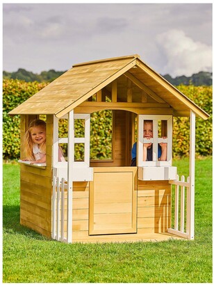 TP Wooden Cubby Playhouse With Veranda