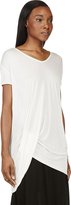 Thumbnail for your product : Rick Owens Ivory White Folded-Hem T-Shirt