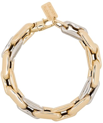 LAUREN RUBINSKI 14kt Gold Two-Tone Chain-Link Bracelet