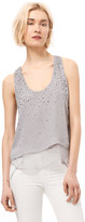 Thumbnail for your product : Rebecca Taylor Embellished Front Silk Tank