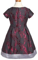 Thumbnail for your product : Us Angels Floral Brocade Cap Sleeve Dress (Toddler Girls & Little Girls)