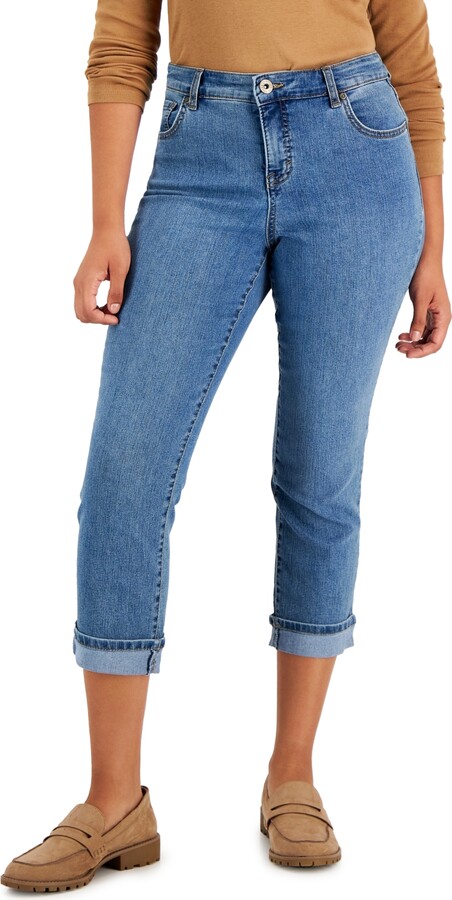 Style&Co. Style & Co Women's Curvy Cuffed Capri Jeans, Created for Macy's -  ShopStyle