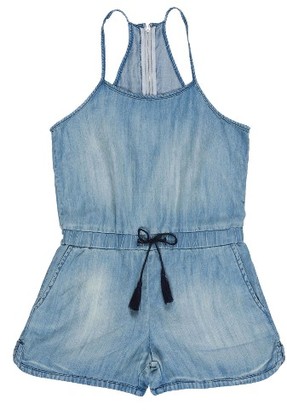 Tractr Girl's Chambray Romper