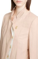 Thumbnail for your product : Ann Demeulemeester Floral Embroidered Back Twill Coat