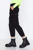 Thumbnail for your product : Nasty Gal Womens Cargo For It Distressed Trousers - black - L