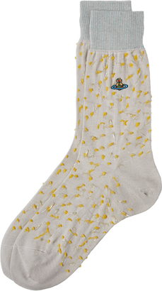 Vivienne Westwood Grey Dotty Socks One Size