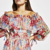 Thumbnail for your product : River Island Womens Petite Pink floral print maxi dress