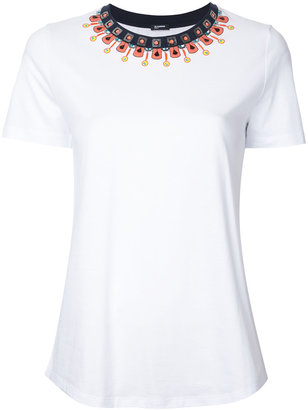 Jil Sander Navy embellished neck T-shirt