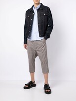 Thumbnail for your product : Junya Watanabe Houndstooth Wool Cropped Trousers