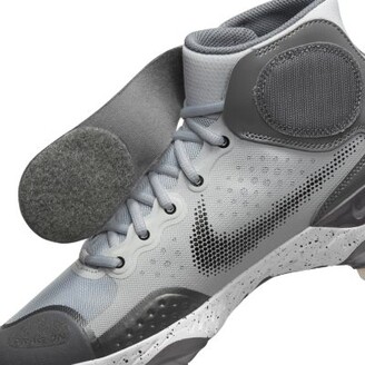 Nike Baseball Cleats Mens 10.5 Smoke Grey Alpha Huarache Elite 3 React Mid