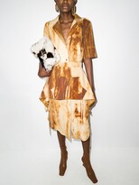 Thumbnail for your product : Thebe Magugu Oxide-print apron skirt