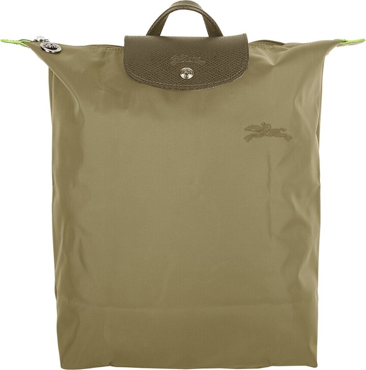 Longchamp Le Pliage Green Medium Canvas Backpack
