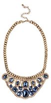 Thumbnail for your product : New Look Green Chain Trim Gem Bib Necklace