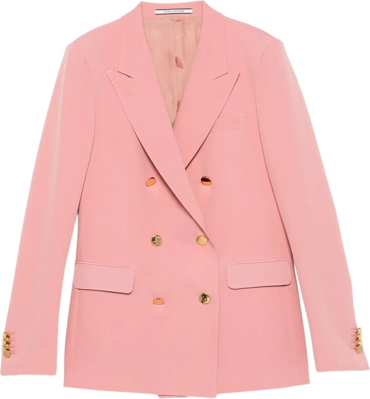 Tagliatore Double-Breasted Gold-Button Dress