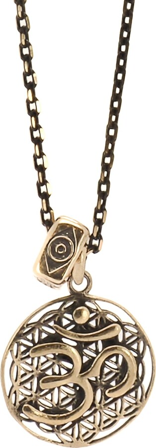 Ebru Jewelry Spiritual Symbols Om Necklace - Gold