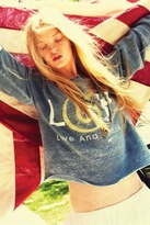 Thumbnail for your product : Rebel Yell Love & Peace Boyfriend Pullover in Deep Teal