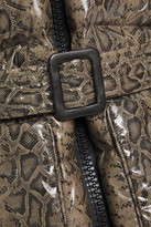 Thumbnail for your product : Ienki Ienki Berlin Quilted Snake-print Shell Down Hooded Jacket