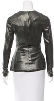 Thumbnail for your product : Zimmermann Silk-Blend Karmic Metallic Top w/ Tags
