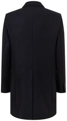 DSQUARED2 Leather Patch Wool Coat