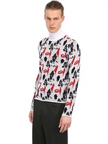 Thumbnail for your product : J.W.Anderson Floral Jacquard Wool Blend Sweater