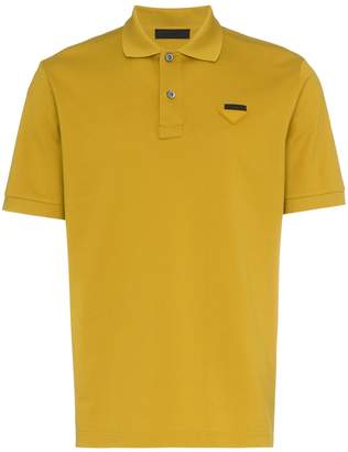Prada mustard yellow polo shirt