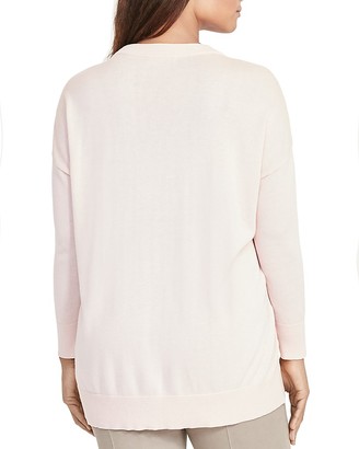 Lauren Ralph Lauren Plus Twill-Front Silk-Blend Sweater