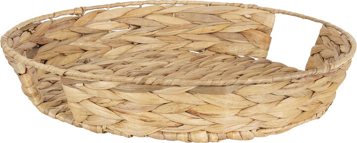 Better Homes & Gardens 16" Tan Round Water Hyacinth Woven Tray