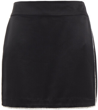 Mason by Michelle Mason Crystal-embellished Silk-charmeuse Mini Skirt