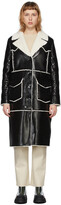 Thumbnail for your product : Stand Studio Black Faux-Leather Snake Adele Coat