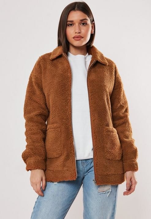 rust teddy jacket