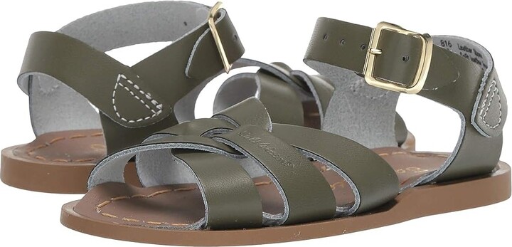 Salt Water Sandal by Hoy Shoes The Original Sandal (Infant/Toddler) Girls Shoes Olive : 4 Toddler M, Leather